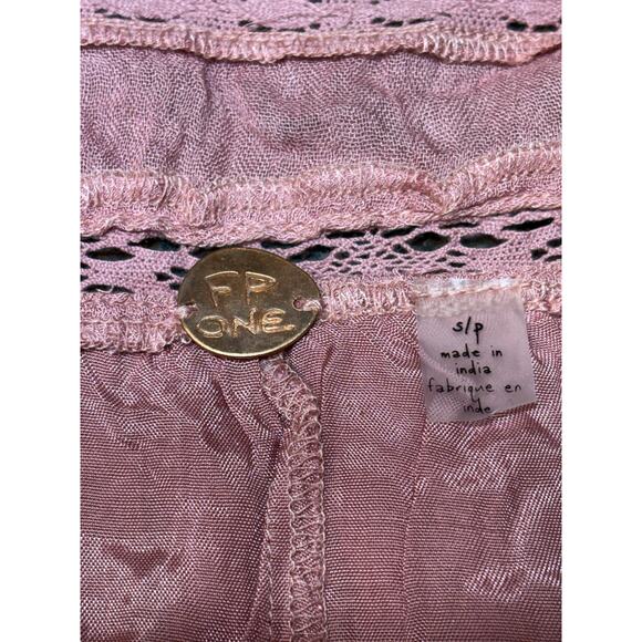 NWT Free People Pink Olivia Gauze Babydoll Dress Size S NWT - Picture 8 of 16